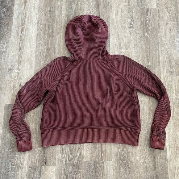 Lululemon Rest Assured Full Zip Hoodie in Washed Garnet - Size: Large - Picture 10 of 10